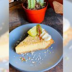 Key Lime Pie With Whipped Coconut Cream On The Plate