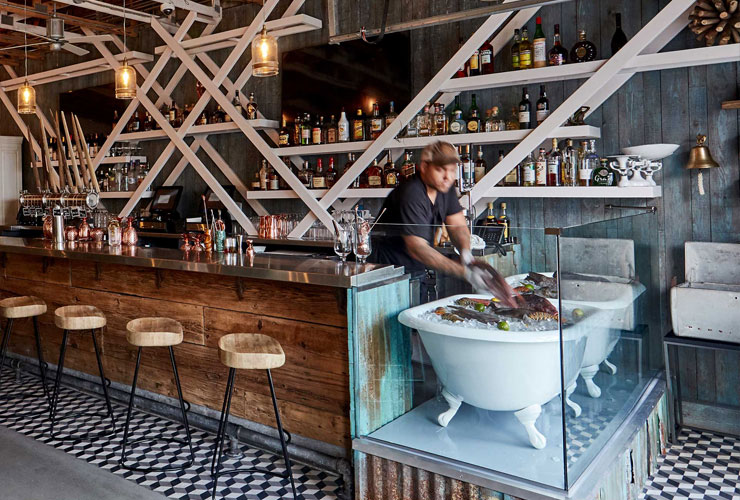 Barman in Stiltsville Fish Bar